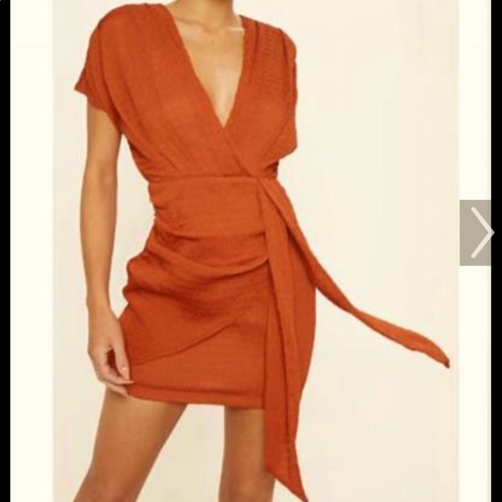 Pretty Little Thing Orange Dress